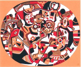 Steve Wheeler, Introducing Miss America II, 1947, Tempera and ink on paper, 9 ¾ x 11 7/8 inches, courtesy of David Findlay Jr Gallery