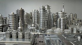 Detail of an installation of Zhan Wang at the Asian Art Museum, San Francisco, 2008. Zhan is an artist featured in Karen Smith's book discussed in this article