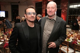 Bono and Sean Scully at the Drawing Center Gala, April 10, 2013. Photo by Hal Horowitz