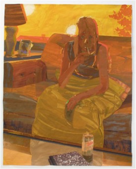 Matt Bollinger, Guest (Provo), 2012. Flashe and acrylic on cut and pasted paper, 60 x 48 inches. Galerie Zürcher