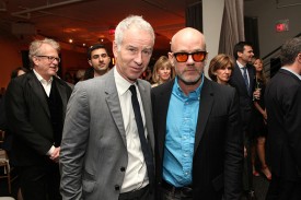 John Mcenroe and Michael Stipe at the Drawing Center Gala, April 10, 2013. Photo by Hal Horowitz