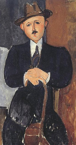 Amadeo Modigliani, Seated Man in a Chair, 1918.  