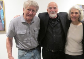 Mark Greenwold, center, with Peter and Sally Saul. (c) Robin Siegel, 2013