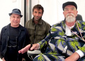 Paul Simon, Matthieu Salvaing, Chuck Close. (c) Robin Siegel