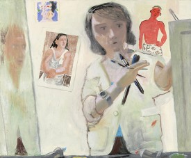 Elena Sisto, Self-Portrait (with Van Dongen), 2011. Oil on linen, 33 x 40 inches. Private Collection, New York. Courtesy Lori Bookstein Fine Art, New York