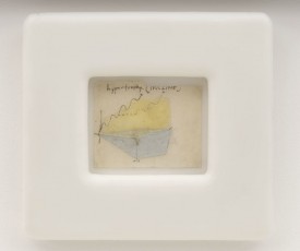 Matthew Barney, HYPERTROPHY (incline), 1991, light-reflective vinyl, graphite pencil, and petroleum jelly on paper in self-lubricating plastic frame,10 1/2 x 11 1/2 x 1 1/4 inches. The Museum of Modern Art, New York; gift of R. L. B. Tobin. Copyright Matthew Barney. Digital image courtesy of The Museum of Modern Art/Licensed by SCALA/Art Resource, NY.