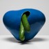 Ken Price, L. Blue, 1961, ceramic painted with lacquer and acrylic on wood base, 6 x 9 x 5 inches. Courtesy of Ken Price. Photo by Fredrik Nilsen.
