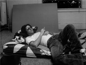 Photograph of Jack Goldstein by James Welling. Titled: Jack Goldstein in My Studio in the Pacific Building, August, 1978. Inkjet prints (exhibition copies of silver gelatin prints), 2012 Courtesy of the artist and Regen Projects, Los Angeles.