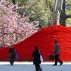 Installation view of Orly Genger’s Red, Yellow and Blue (2013) in Madison Square Park. Photo by James Ewing / Courtesy of Madison Square Park Conservancy.
