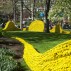 Installation view of Orly Genger’s Red, Yellow and Blue (2013) in Madison Square Park. Photo by James Ewing / Courtesy of Madison Square Park Conservancy.