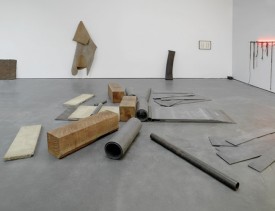 Installation shot, Richard Serra: Early Work at David Zwirner, April 12 - June 15, 2013. Courtesy of David Zwirner.