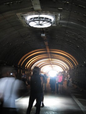 Image taken inside the Voice Tunnel at Park Avenue. Photograph: Anna Shukeylo.