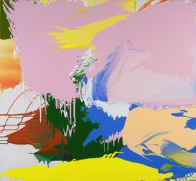 Carolanna Parlato, Coronal Loop, 2009, acrylic on canvas, 47 x 51 inches. Courtesy of the artist and Asya Geisberg Gallery.