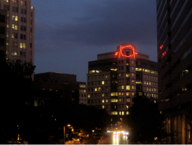 Stephen Antonakos, Neons for 7475 Wisconsin Avenue. Photograph by M.V. Jantzen, 2006.