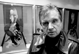 Francis Bacon at the Galerie Claude Bernard, Paris, 1977. (c) John Minihan.