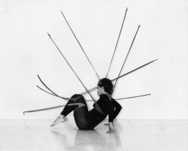 Senga Nengudi, Performance Piece, 1978 (performed by Maren Hassinger), Gelatin silver print, 31 1/2 x 40 in. Courtesy of the artist and Thomas Erben Gallery, New York. Photo: Harmon Outlaw.