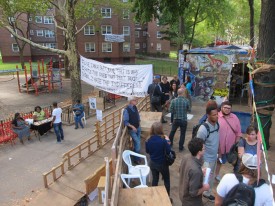 Thomas Hirschhorn, Gramsci Monument, 2013, Forest Houses, Bronx, New York. Courtesy Dia Art Foundation. Photo: Romain Lopez.