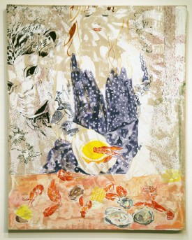 Heidi Howard, Katie Kline, her photos, crawfish boil, 32 x 40 inches, oil on canvas, 2013. Courtesy of the artist.
