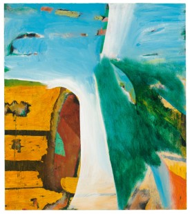 Matthew Fischer, Fiction Painting, 2013, oil on wood, 25 x 22 inches. Courtesy of the artist and Jack Hanley Gallery, New York.