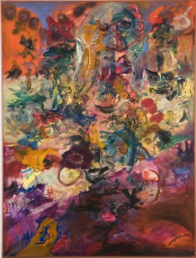 Jack Whitten, King’s Wish (Martin Luther’s Dream), 1968, oil on canvas, 67.88h x 51.75w inches. Courtesy Alexander Gray Associates, New York.