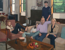 John Dubrow, Family Portrait, Upper West Side, 2010-11. Oil on linen, 50 x 66 inches. Courtesy of Lori Bookstein Fine Art