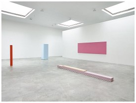 Installation shot of the exhibition under review, Anne Truitt: Threshold at Matthew Marks Gallery, September/October 2013