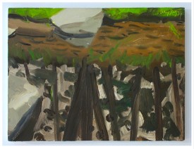 Alex Katz, Black Brook, 1989. Oil on board, 9 x 12 inches. Courtesy of Peter Blum Gallery