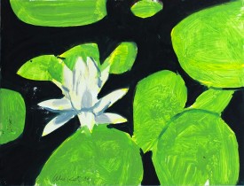 Alex Katz, Homage to Monet 5, 2009. Oil on board, 9 x 12 inches. Courtesy of Peter Blum Gallery