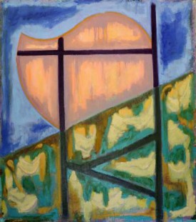 Gregory Amenoff, Lament, 2012. Oil on canvas, 72 x 64 inches. Courtesy of Alexandre Gallery