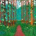 David Hockney, The Arrival of Spring in Woldgate, East Yorkshire in 2011 (Twenty Eleven). Oil on canvas, 144 x 384 inches. © 2013 David Hockney. Photo Jonathan Wilkinson.