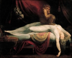 Henry Fuseli, The Nightmare, c.1782.?Oil on canvas, 121 x 147 cm. Detroit Institute of Arts.
