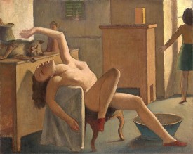 Balthus, Nude with Cat. 1949. Oil on canvas, 25.75 x 31.125 inches. National Gallery of Victoria, Melbourne, Felton Bequest, 1952 © Balthus
