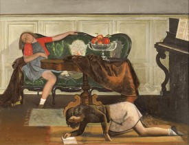 Balthus, The Salon I, 1941-43. Oil on canvas, 44.5 x 57.75 inches. Minneapolis Institute of Arts, The John R. Van Derlip Fund and William Hood Dunwoody Fund © Balthus