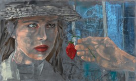 Ena Swansea, Strawberry, 2013. Oil on graphite on linen, 36 x 50 inches. Courtesy of Locks Gallery, Philadelphia