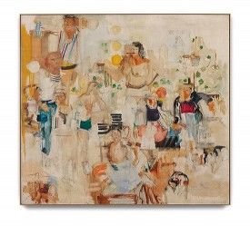 Larry Rivers, The Journey, 1956?. Oil on canvas, 104 x 115 inches © Estate of Larry Rivers/ DACS, London/VAGA, New York 2013 Courtesy Onnasch Collection