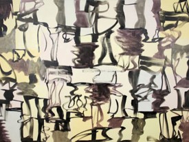 Melissa Meyer, Smokey, 2013. Oil on canvas, 60 x 84 inches. Courtesy of Lennon, Weinberg, Inc.