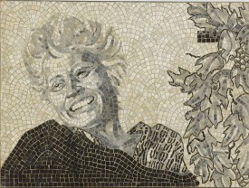 Ned Smyth, Portrait of Holly, 1983. Mosaic and cement, ?37 × 49 inches. Courtesy of Mixed Greens