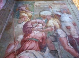 Martyrdom of St Apollonia, Sta Maria delle Grazie, Soncino. by Francesco Scanzi, c.1527-30