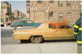 Judy Linn, burning car, 1986. Digital inkjet print, 17 x 22. Courtesy of Feature Inc.