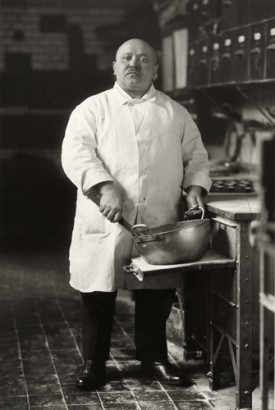 August Sander , The Baker, 1928. Black and white photograph, 9 x 6 inches. Courtesy of Feroz Gallery, Bonn