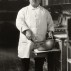 August Sander , The Baker, 1928. Black and white photograph, 9 x 6 inches. Courtesy of Feroz Gallery, Bonn