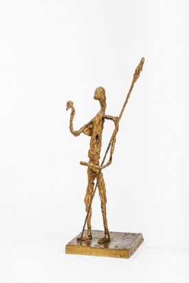 Germaine Richer, Don Quichotte à la lance, 1949. Polished natural bronze, 18 x 6-1/4 x 7 inches, Edition 12. Courtesy of Dominique Lévy, New York