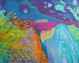 Gili Levy, IIcebergs, 2014. Oil and Goache on Canvas, 60 x 48 inches. Courtesy of the Artist