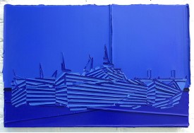 Stuart Elster, In Dazzle Blue #2, 2012. Oil on canvas, 16 x 24 inches. Courtesy of Junior Projects
