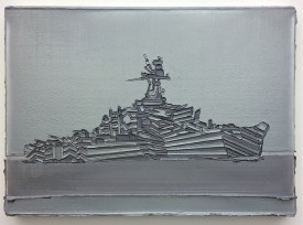 Stuart Elster, In Dazzle Blue #2, 2012. Oil on canvas, 16 x 24 inches. Courtesy of Junior Projects