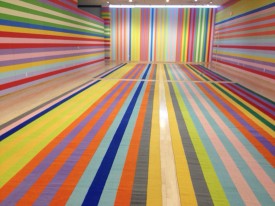 Polly Apfelbaum, installation, For the Love of Gene Davis, 2014, Temple Contemporary, Tyler School of Art, Temple University. Courtesy of the Artist