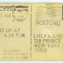 On Kawara, I GOT UP, 1970. Postcard, 3 1/4 x 5 1/2 inches. Courtesy of the artist and the Metropolitan Museum of Art.