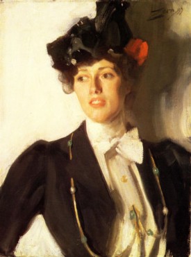 Anders Zorn, Martha Dana (or Mrs. William R. Mercer), 1899. Oil on canvas, 69 x 51 inches. Museum of Fine Arts, Boston