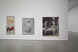 Installation view of Alibis: Sigmar Polke 1963–2010, The Museum of Modern Art, April 19–August 3, 2014. © 2014 The Museum of Modern Art. Photo: Jonathan Muzikar. All works by Sigmar Polke © 2014 The Estate of Sigmar Polke/Artists Rights Society (ARS), New York/VG Bild-Kunst, Bonn, Germany