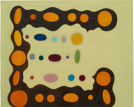Thomas Nozkowski, untitled (7-16), 1993. Oil on canvas board, 16 x 20 inches. Courtesy of BravinLee programs